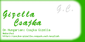 gizella csajka business card